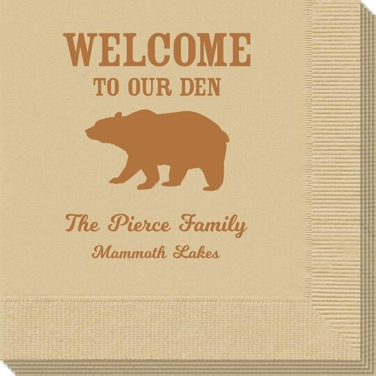 Welcome To Our Den Napkins